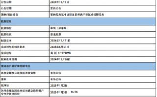 建设银行：将于2025年1月27日派发中期股息每股0.197元