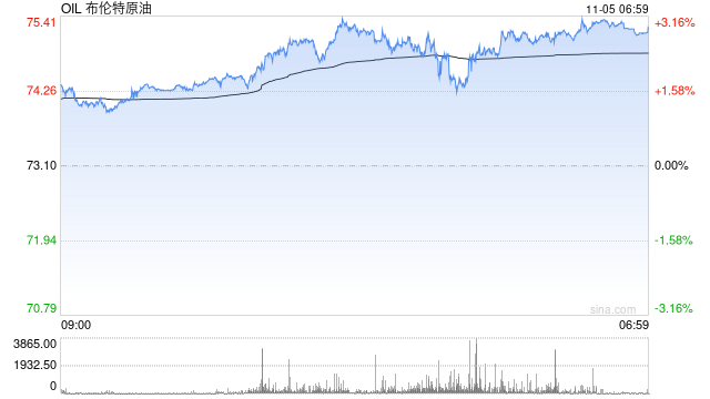 周一油价大涨，布伦特重回75美元，市场等待美总统大选结果-第2张图片-信阳市澳华食品有限责任公司