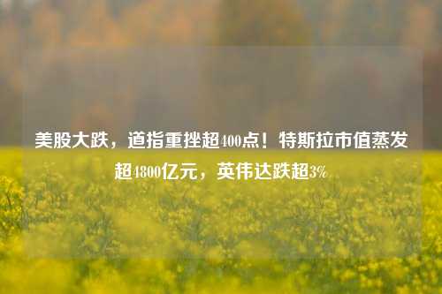 美股大跌，道指重挫超400点！特斯拉市值蒸发超4800亿元，英伟达跌超3%