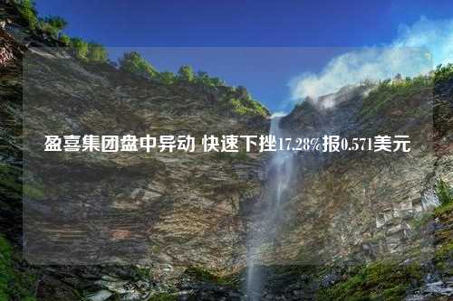 盈喜集团盘中异动 快速下挫17.28%报0.571美元