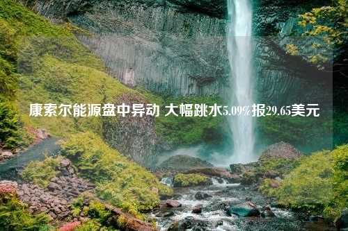 康索尔能源盘中异动 大幅跳水5.09%报29.65美元